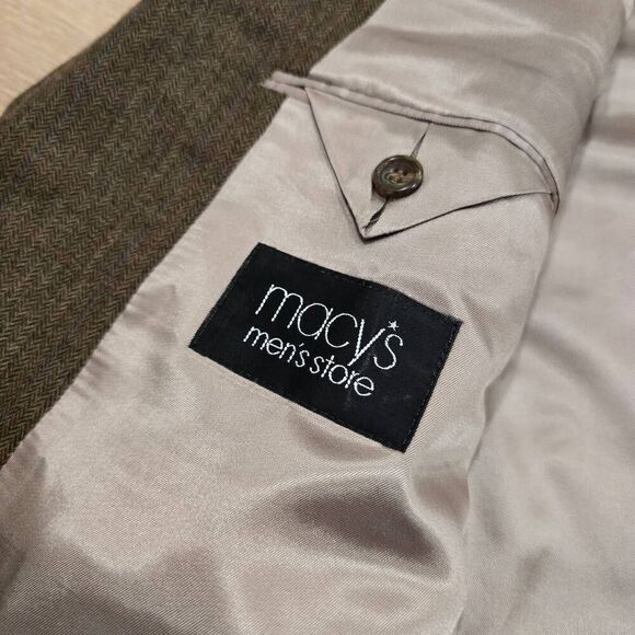 Lauren Ralph Lauren Blazer Men's 44S Brown Notch 100% Wool Formal Office Career - Picture 6 of 9